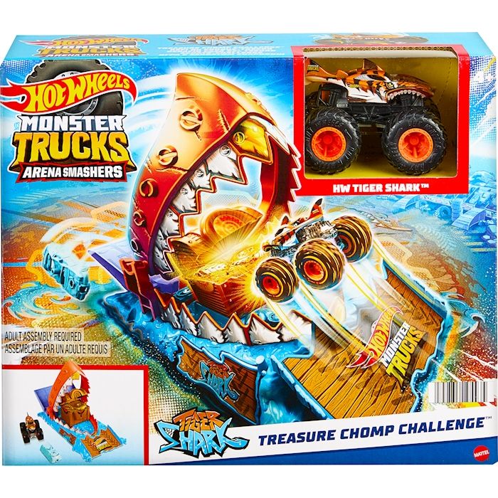 Monster Trucks Arena Smashers Tiger Shark Trap Jaw Challenge