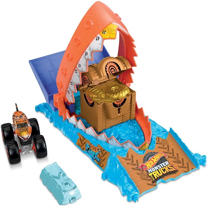 Monster Trucks Arena Smashers Tiger Shark Trap Jaw Challenge