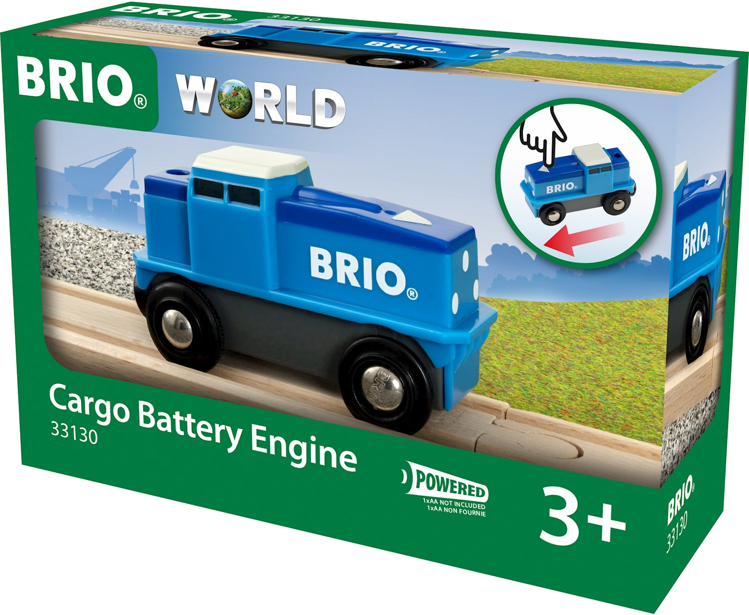 Brio Blaue Batterie Frachtlok