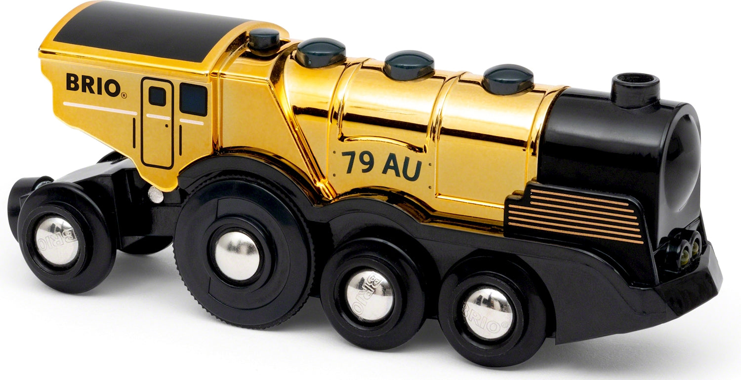 Brio Goldene Batterielok mit Licht und Sound