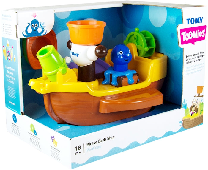 TOMY TOOMIES Piratenschiff mit lustigen Spritztieren, ab 18 Monaten