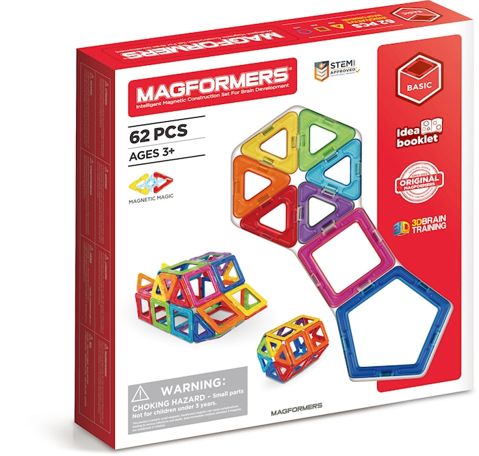 Magformers 62 Teile kreatives Bauen mit magnetischen Teilen