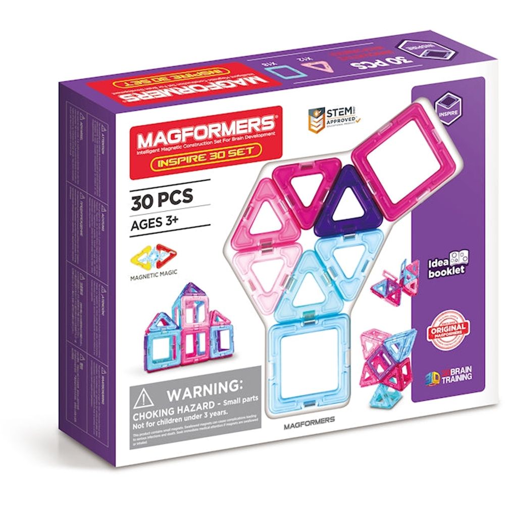 Magformers Inspire Set 30 Teile 30 magnetsiche Teile, Einsteiger oder Ergänzungsset