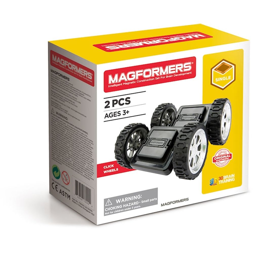 Magformers Click-Wheels Räder-Ergänzungsset passend zu allen Magformersets