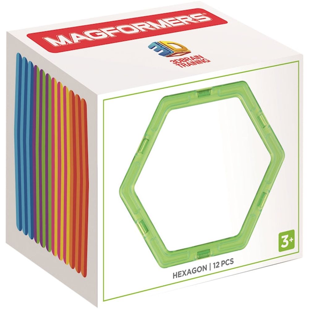 Magformers Hexagon 12 Stk. Ergänzungsset Sechseck, passt zu allen Sets