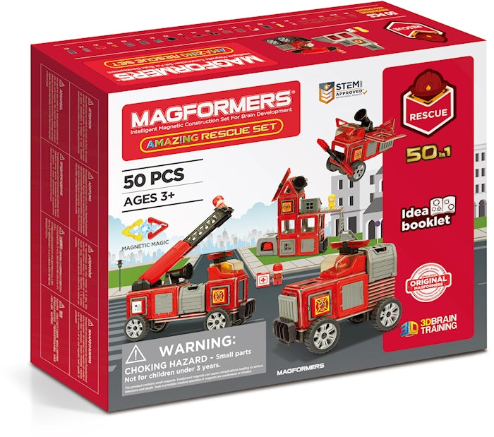Magformers Amazing Rescue 50 magnetische Teile für kreative Bauideen