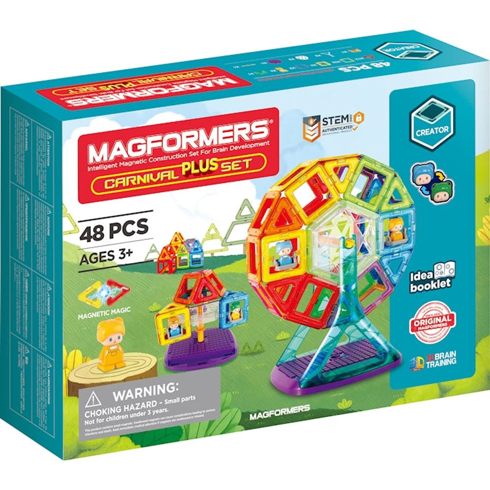 Magformers Carnival Plus-Set 48 magnetische Teile für kreative Bauideen