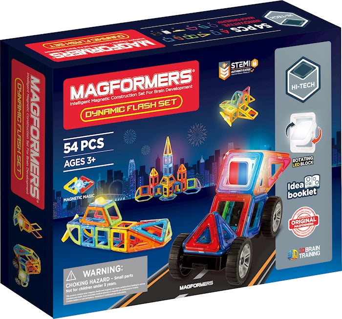 Magformers Dynamic Flash-Set 54 magnetische Teile für kreative Bauideen