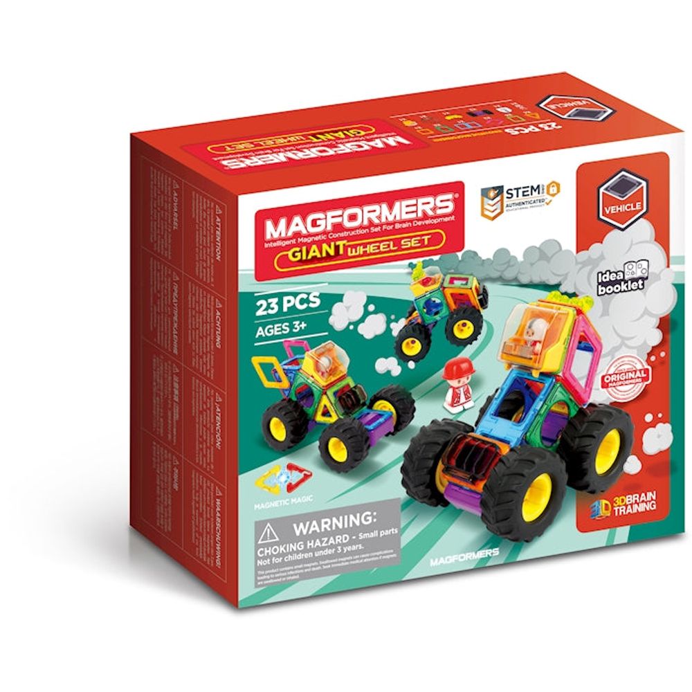 Magformers Giant Wheel-Set 23 magentische Teile, neue grosse Räder