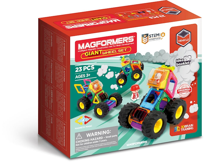 Magformers Giant Wheel-Set 23 magentische Teile, neue grosse Räder