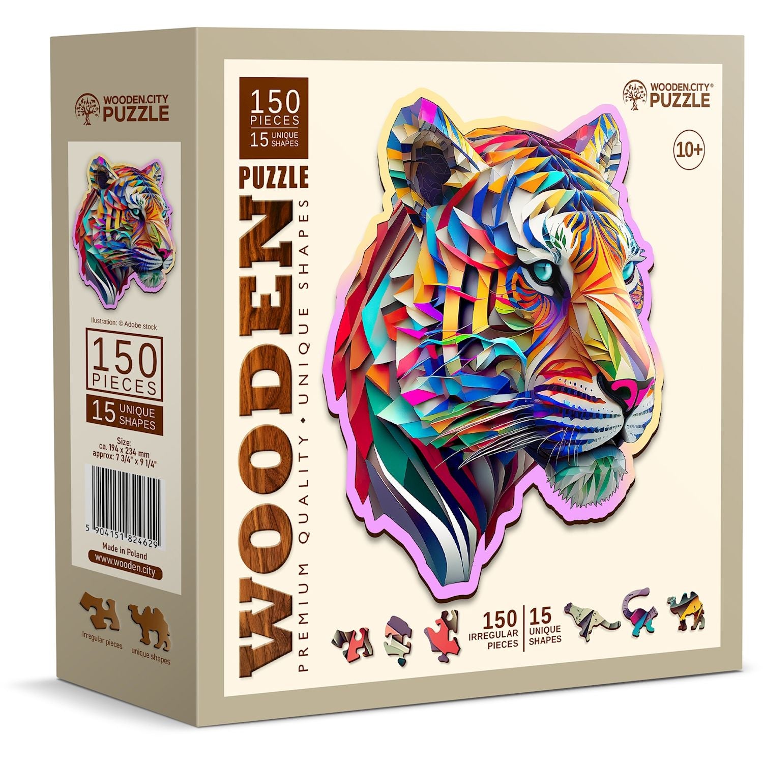 Puzzle Holz M Colorful Tiger