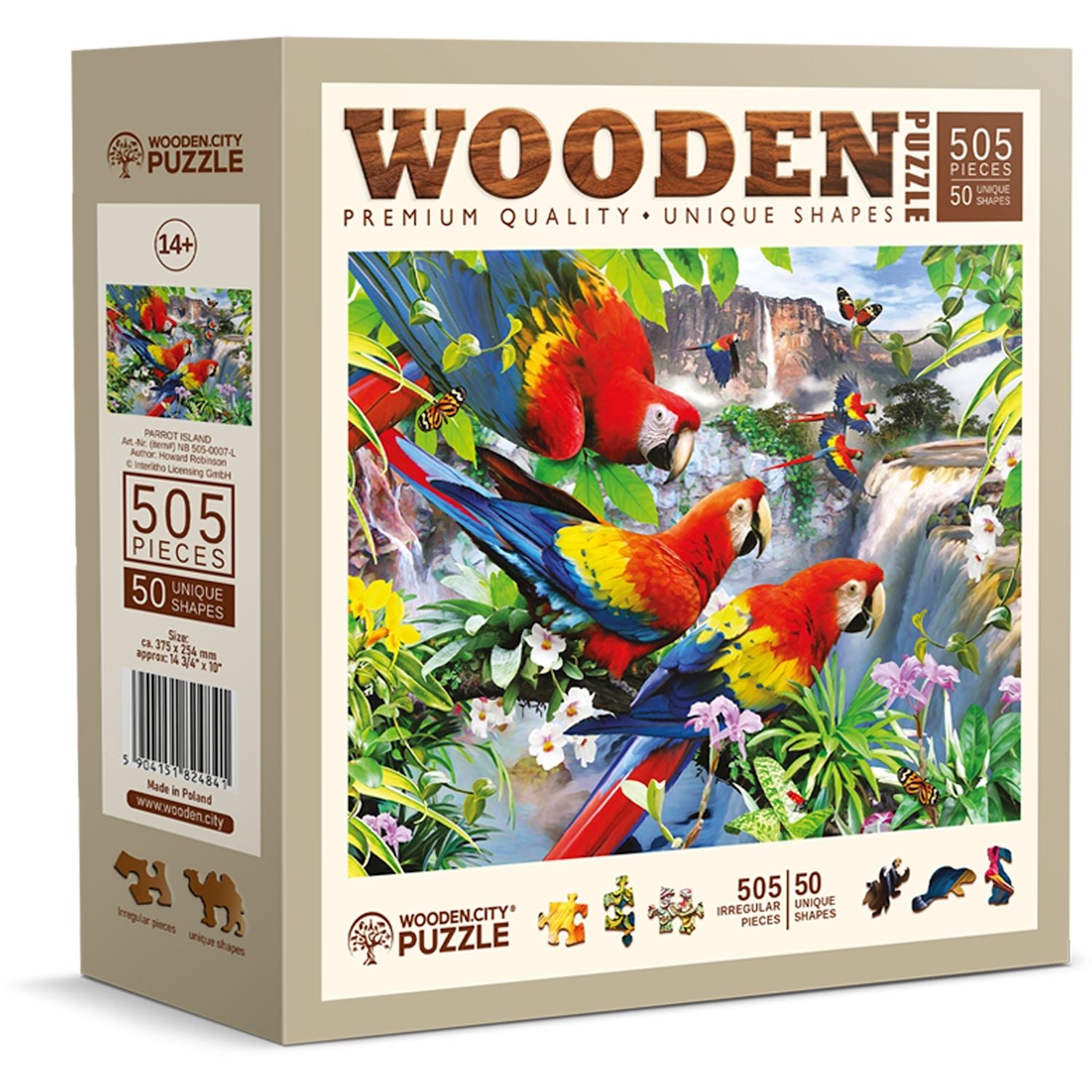 Puzzle Holz L Parrot Island