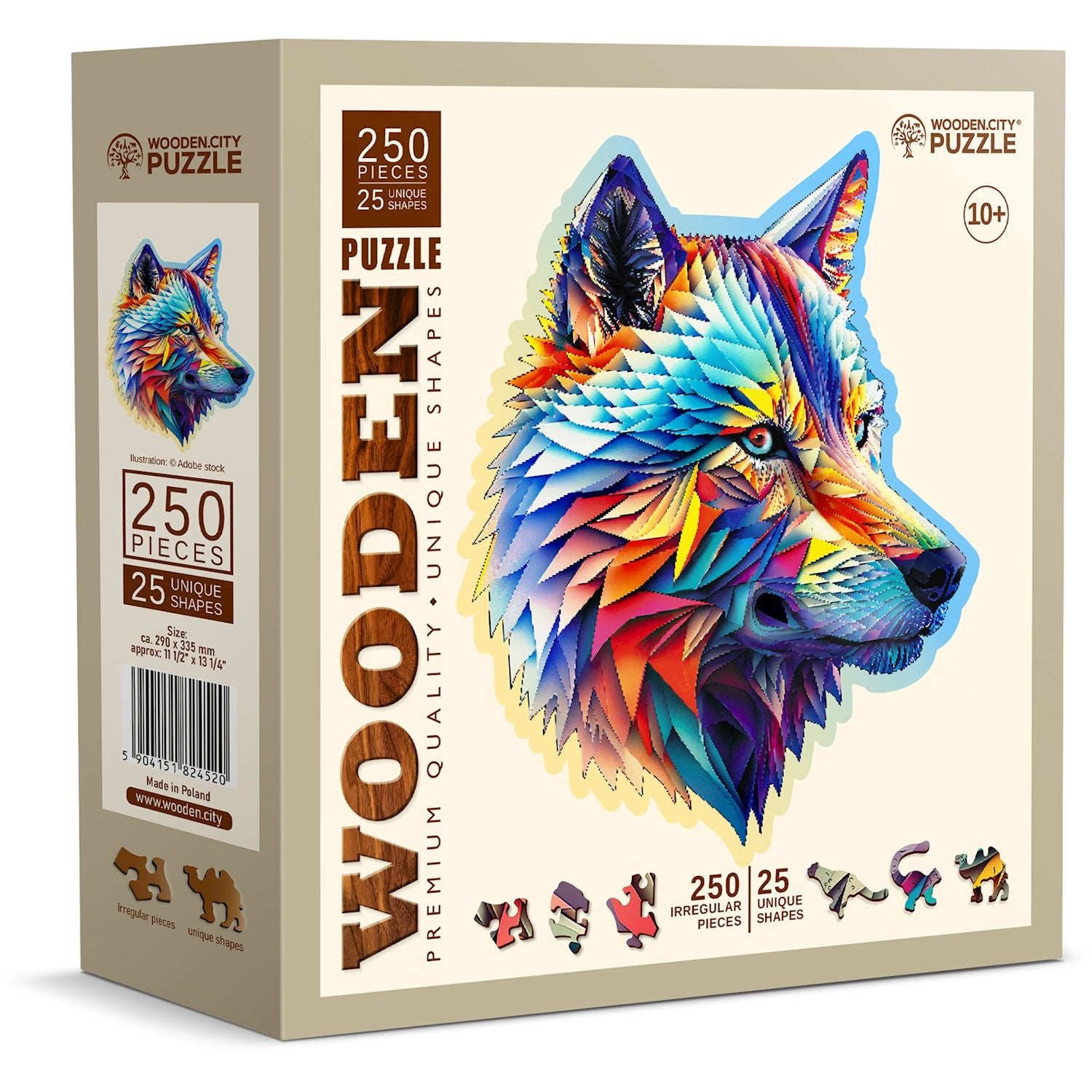 Puzzle Holz L Classy Wolf