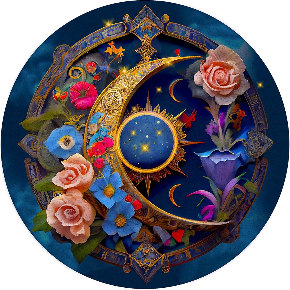 Puzzle Holz XL Flower Moon
