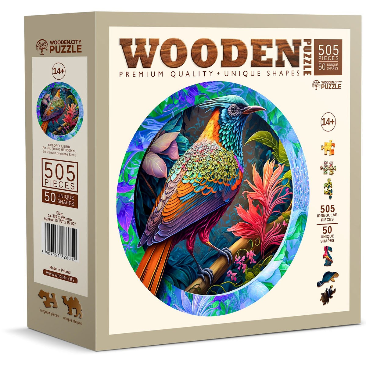 Puzzle Holz XL Colorful Bird