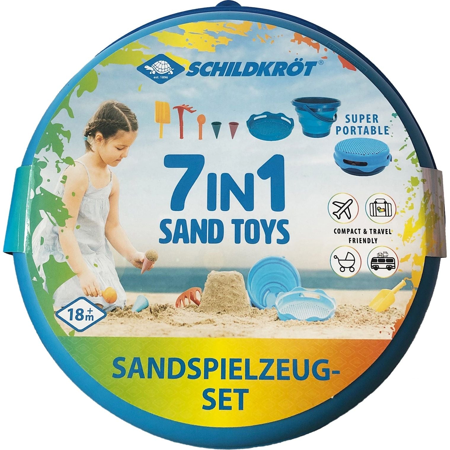 Sand Toys Falteimer-Set blau