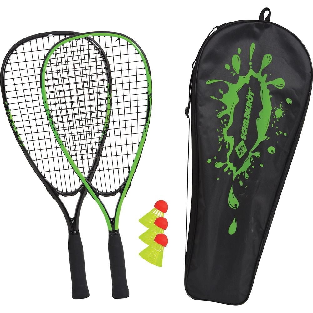 Speed Badminton Set 2 Schläger Speed, 3 Bälle, Tasche, ab 6 Jahren