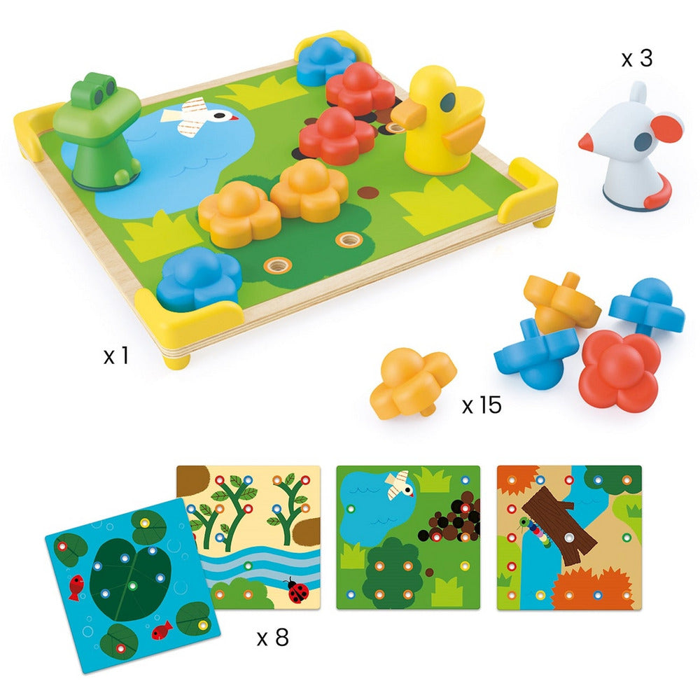 Djeco Lernspiel Mosaico Ducky & Co