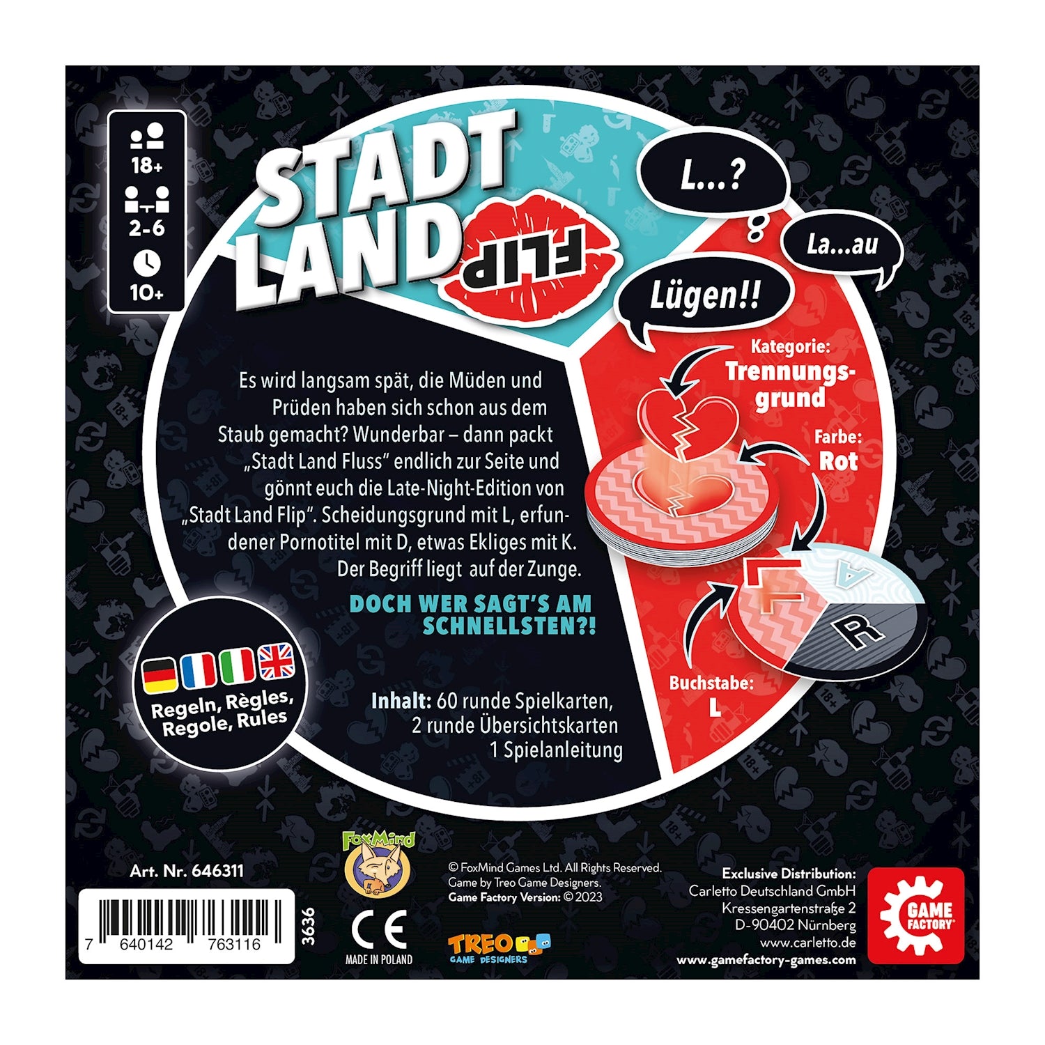Game Factory Stadt Land Flip - Late Night