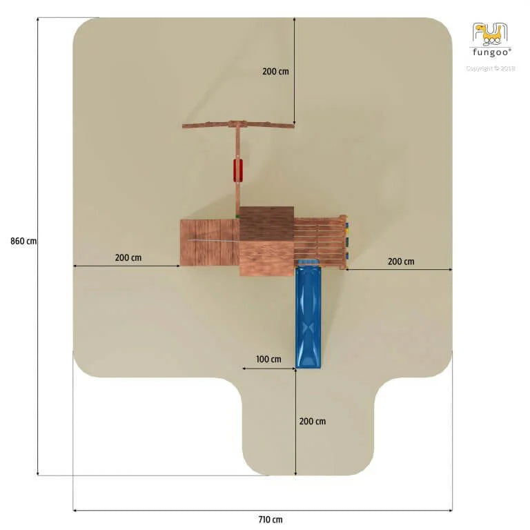 Fungoo CAROL3 slide BLUE