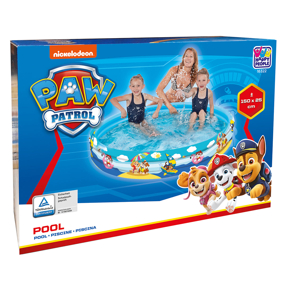 Happy People Paw Patrol Pool 150x25cm