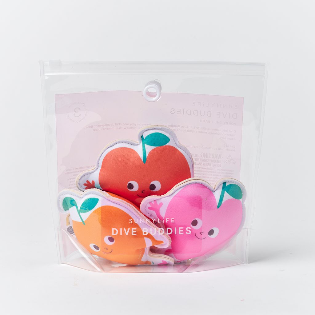 Sunnylife Dive Buddies Poppy the Peach Multi Set of 3