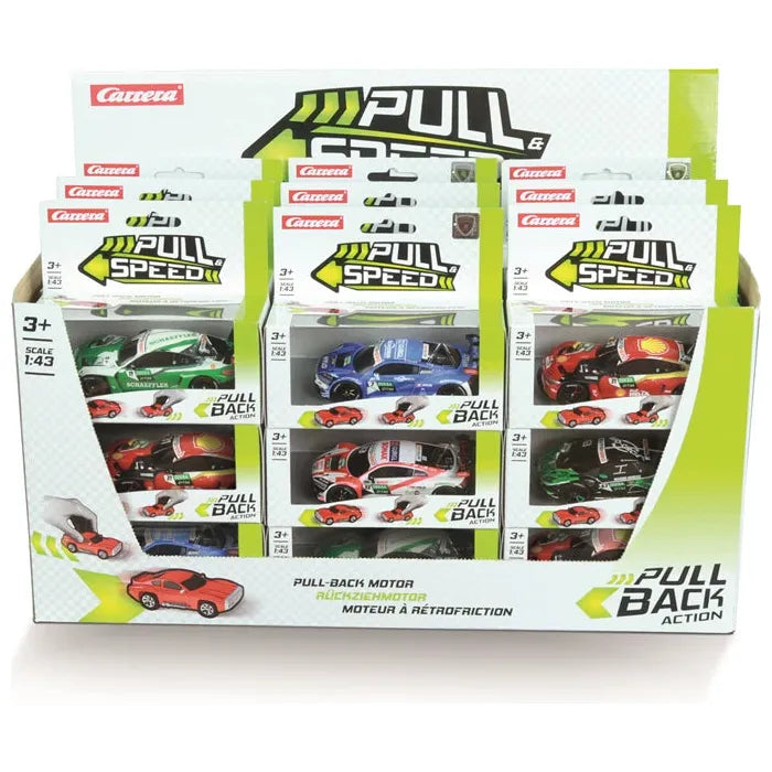 Carrera Pull & Speed DTM Racers BMW M4, Audi R8 LMS, Lambo