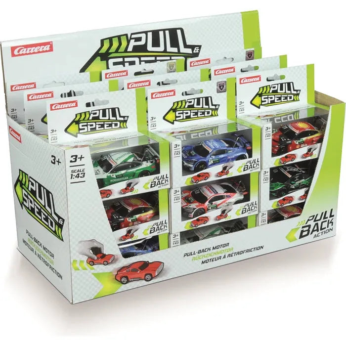 Carrera Pull & Speed DTM Racers BMW M4, Audi R8 LMS, Lambo