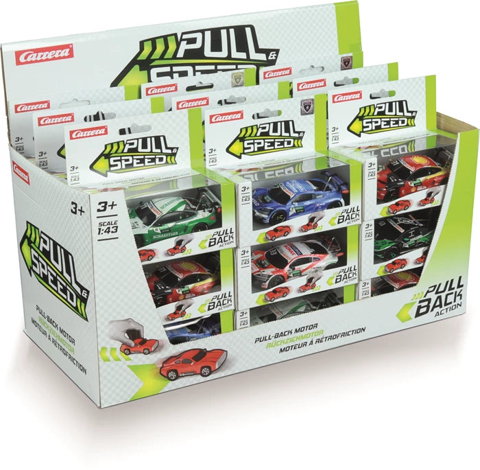 Carrera Pull & Speed DTM Racers BMW M4, Audi R8 LMS, Lambo