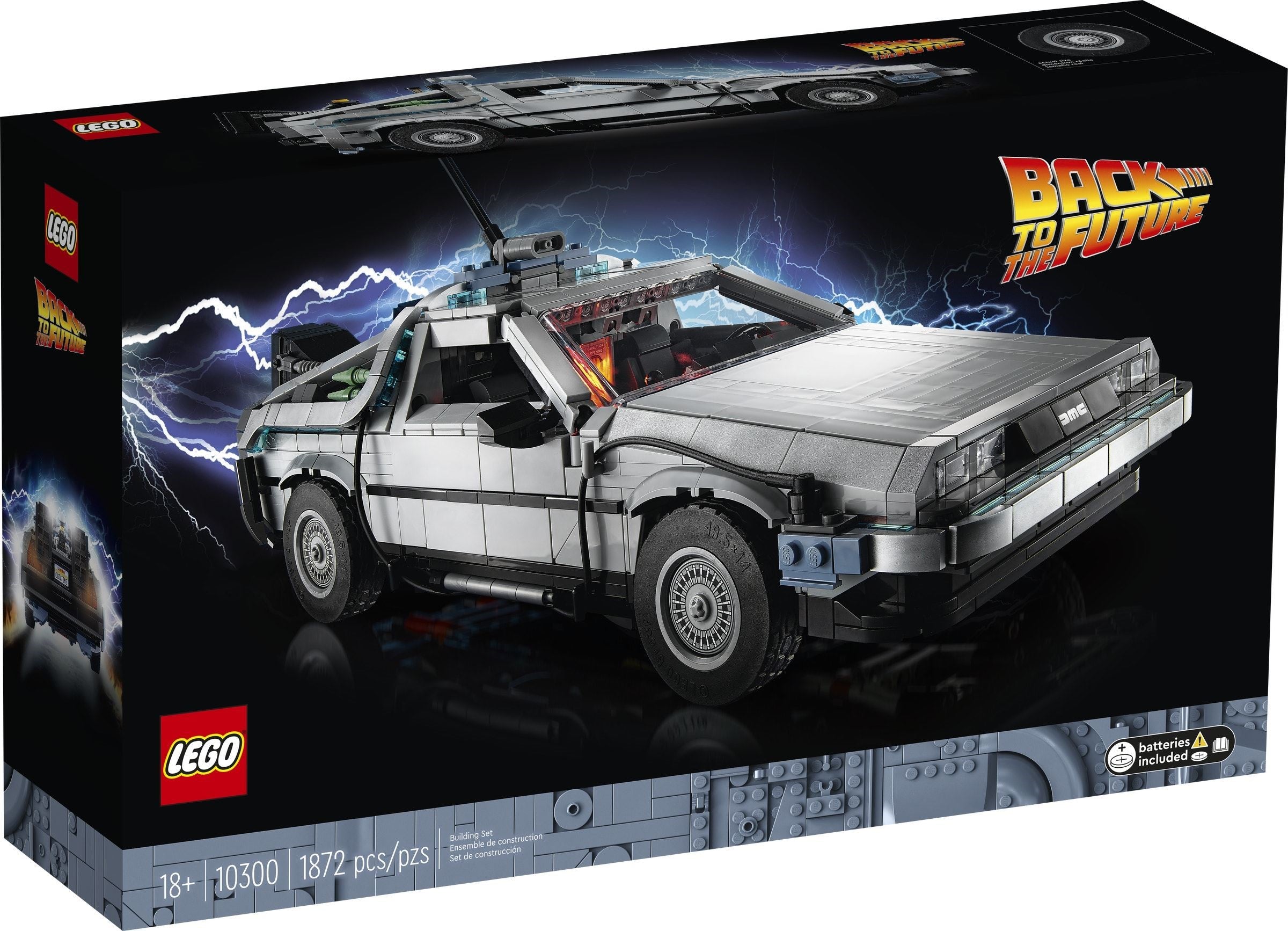 LEGO Icons Zeitmaschine aus Zurück in die Zukunft 10300