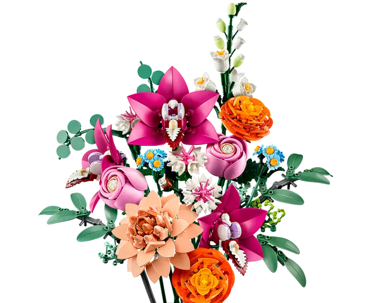 LEGO Botanicals Schöner Rosafarbener Blumenstrauss 10342