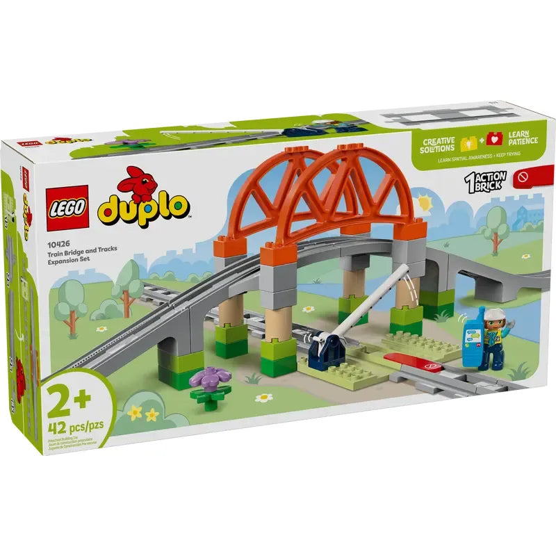 LEGO DUPLO Eisenbahnbrücke und Schienen – Erweiterungsset 10426