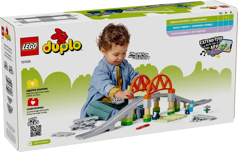 LEGO DUPLO Eisenbahnbrücke und Schienen – Erweiterungsset 10426