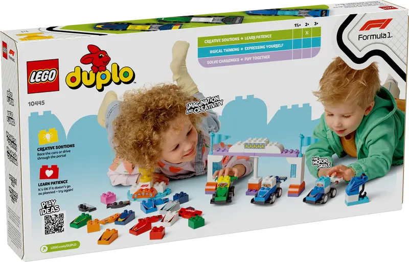 LEGO DUPLO F1 Team Rennautos mit Rennfahrern 10445