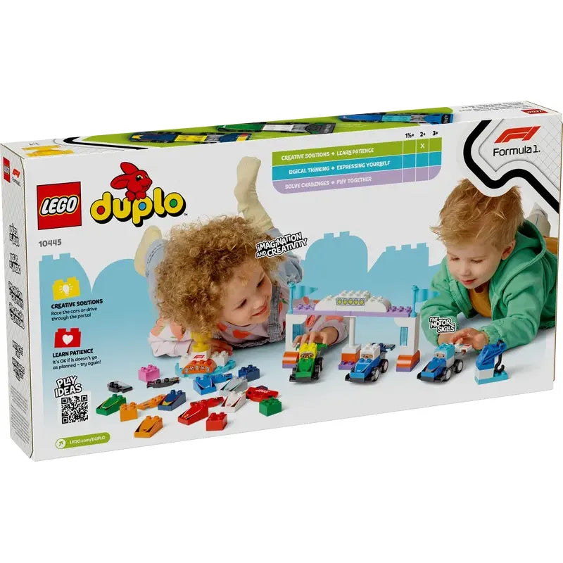 LEGO DUPLO F1 Team Rennautos mit Rennfahrern 10445