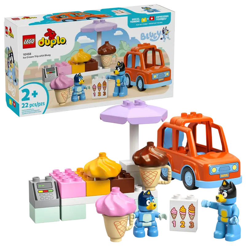 LEGO DUPLO Bluey Ausflug zur Eisdiele mit Bluey 10458