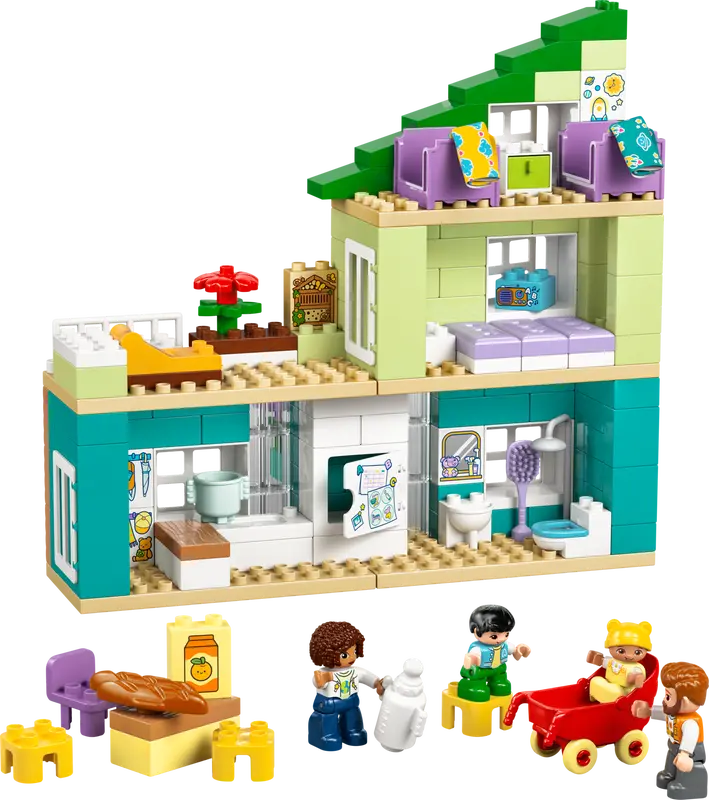 LEGO DUPLO Town Modernes Familienhaus mit Figuren – 3-in-1-Set 10470
