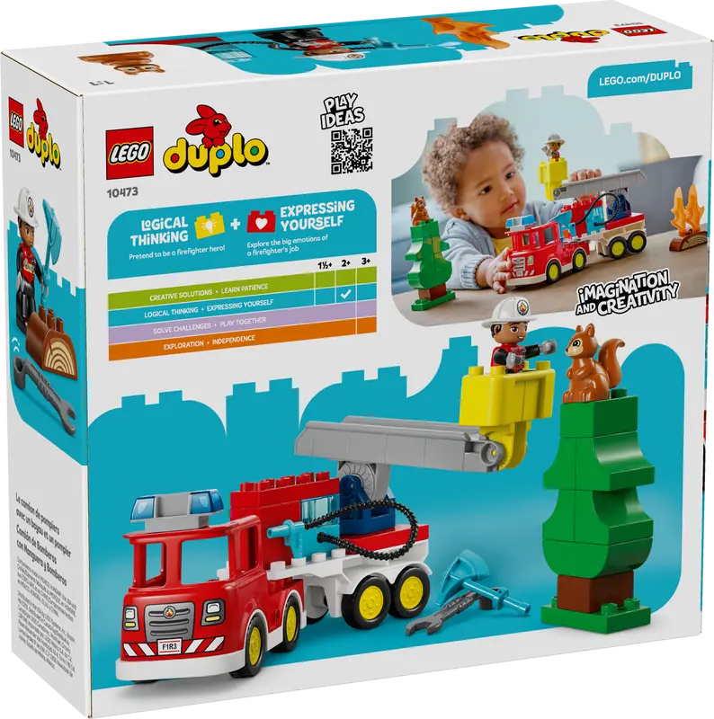 LEGO DUPLO Town Löschauto mit Schlauch und Feuerwehrmann 10473
