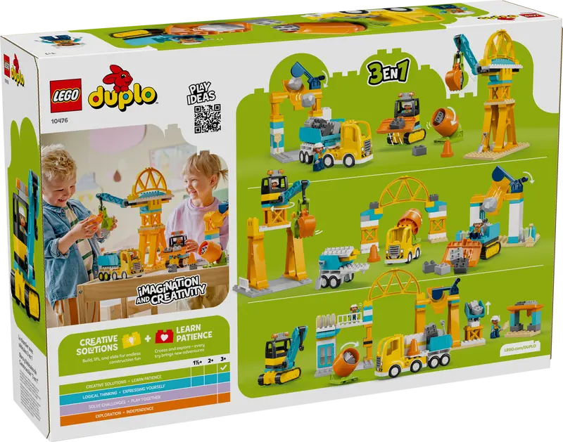 LEGO DUPLO Town Baustelle mit Baufahrzeugen – 3-in-1-Set 10476