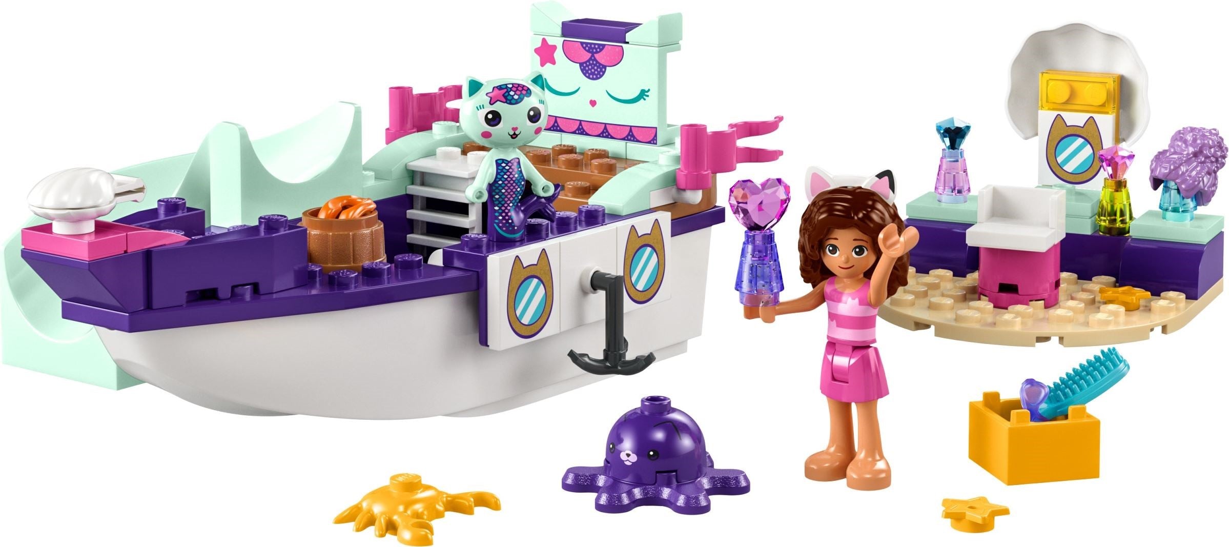 LEGO Gabby's Dollhouse Gabbys und Meerkätzchens Schiff und SPA 10786
