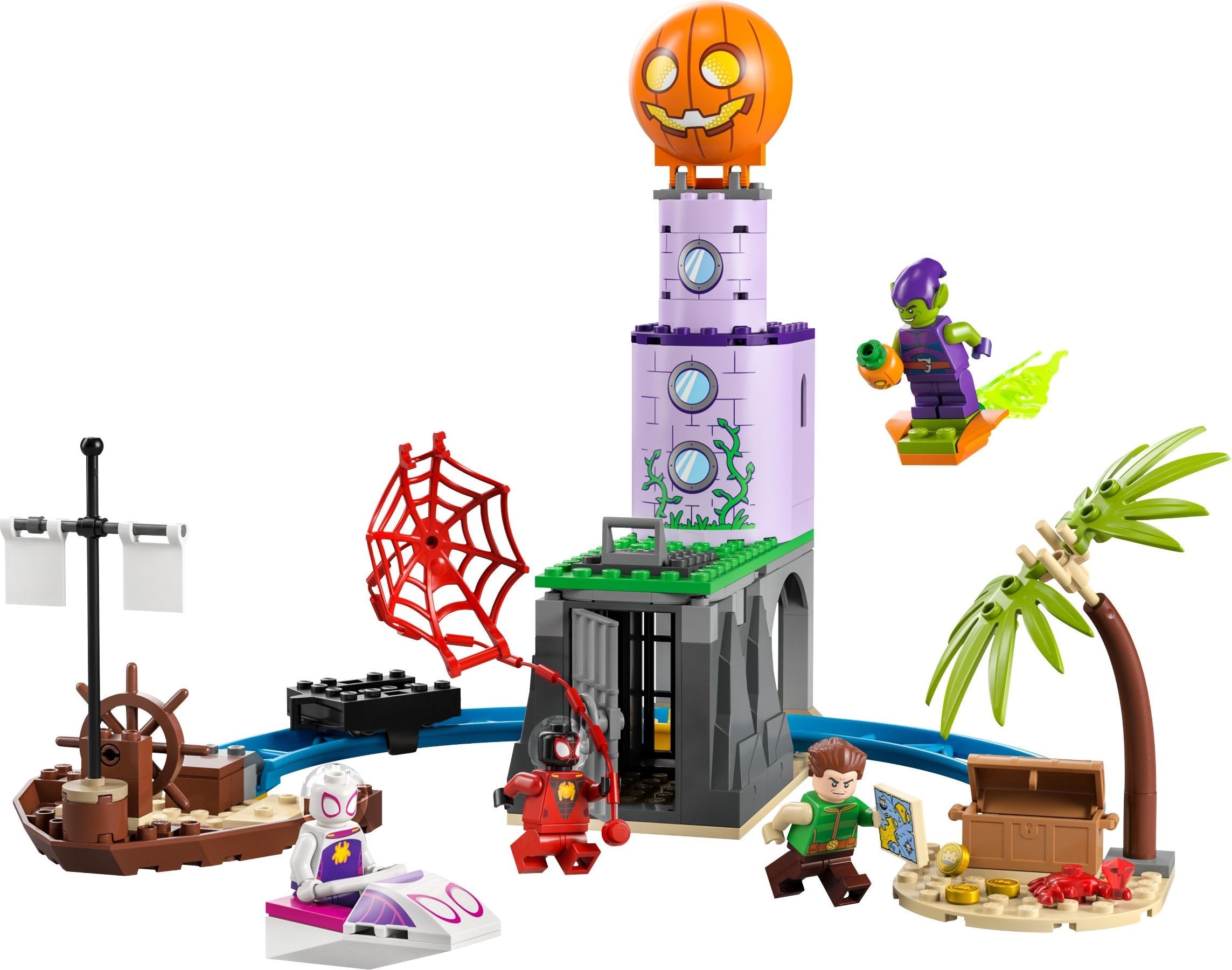 LEGO Marvel Spideys Team an Green Goblins Leuchtturm 10790