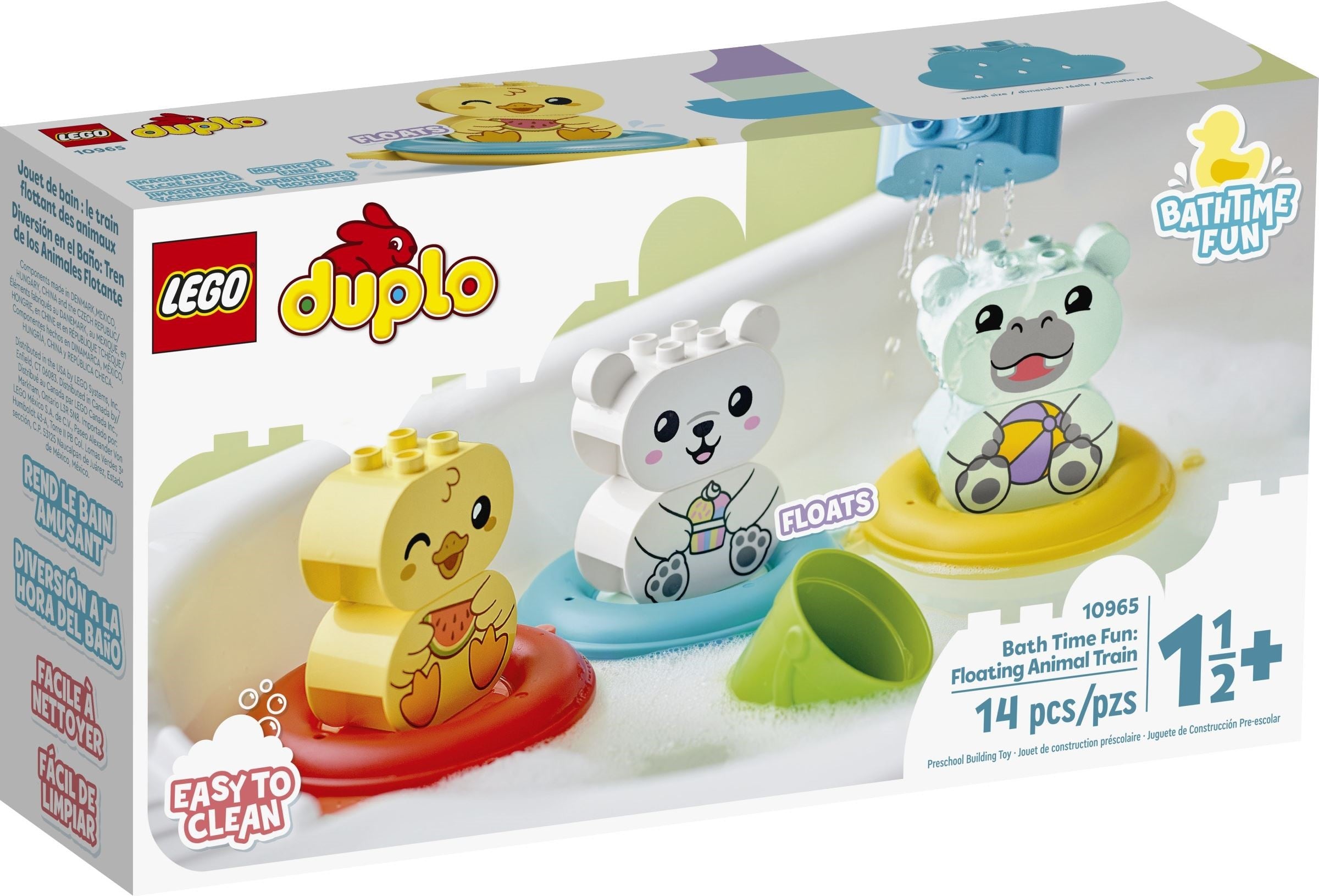 <transcy>LEGO DUPLO Plaisir du bain : train d'animaux flottant 10965</transcy>