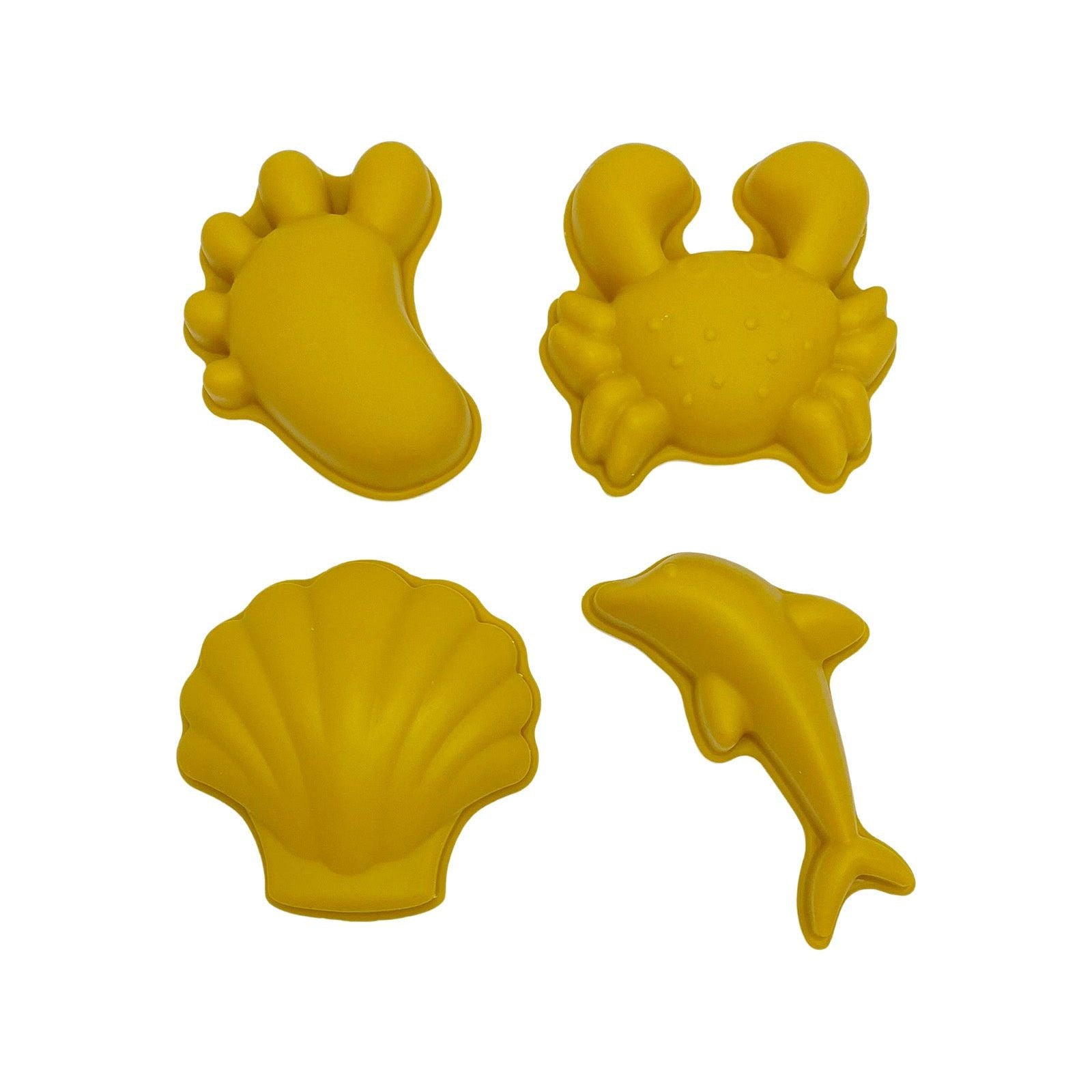 Scrunch Bucket Silikon Sandformen 4er Set Mustard