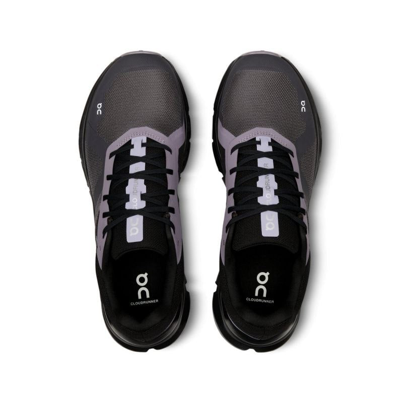 ON Herren Schuh Cloudrunner (schwarz/ violett, 41)