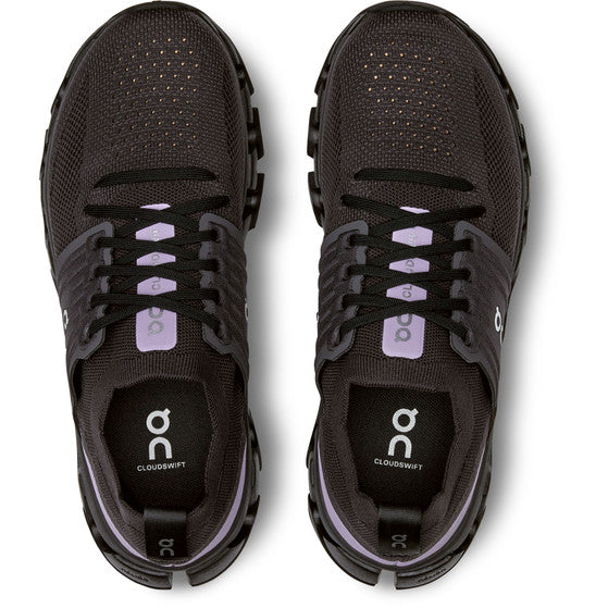 ON Damen Schuh Cloudswift 3 (schwarz/ violett, 39)
