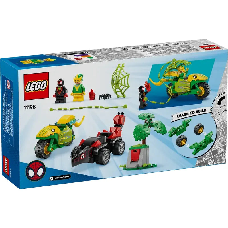 LEGO Spidey Actionspass mit Spin und Electro in ihren Dino-Flitzern 11198
