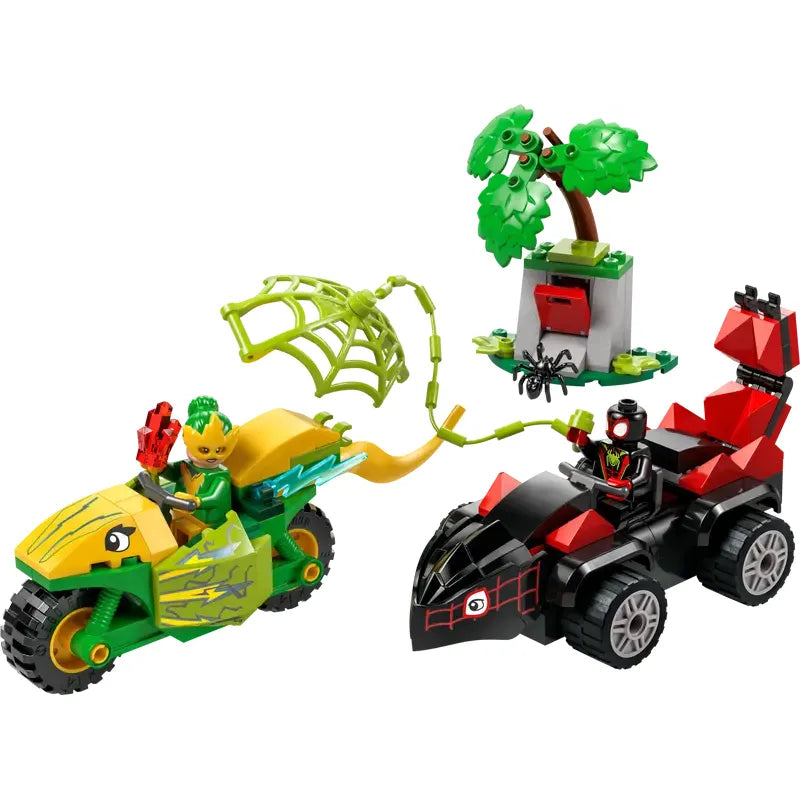 LEGO Spidey Actionspass mit Spin und Electro in ihren Dino-Flitzern 11198