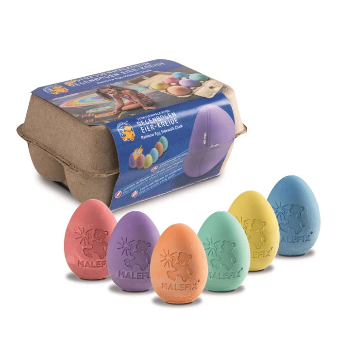 Malefix 6 Regenbogen Eierkreide Strassenkreide
