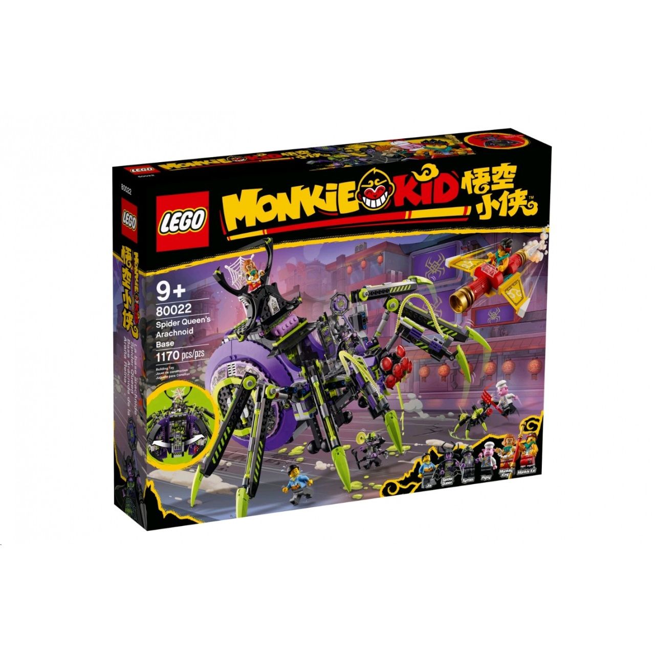 LEGO Monkie Kid Hauptquartier der Spider Queen 80022