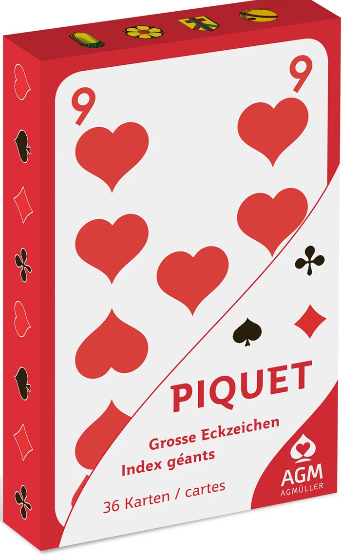 AGM Jasskarten Piquet Opti extra grossen Zahlen